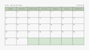 Calendario pagamenti - Giugno